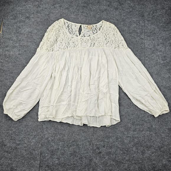 Sundance Blouse Womens Large Boho Peasant Coastal Mystic Moonrise Pirate Relaxed - Picture 1 of 6